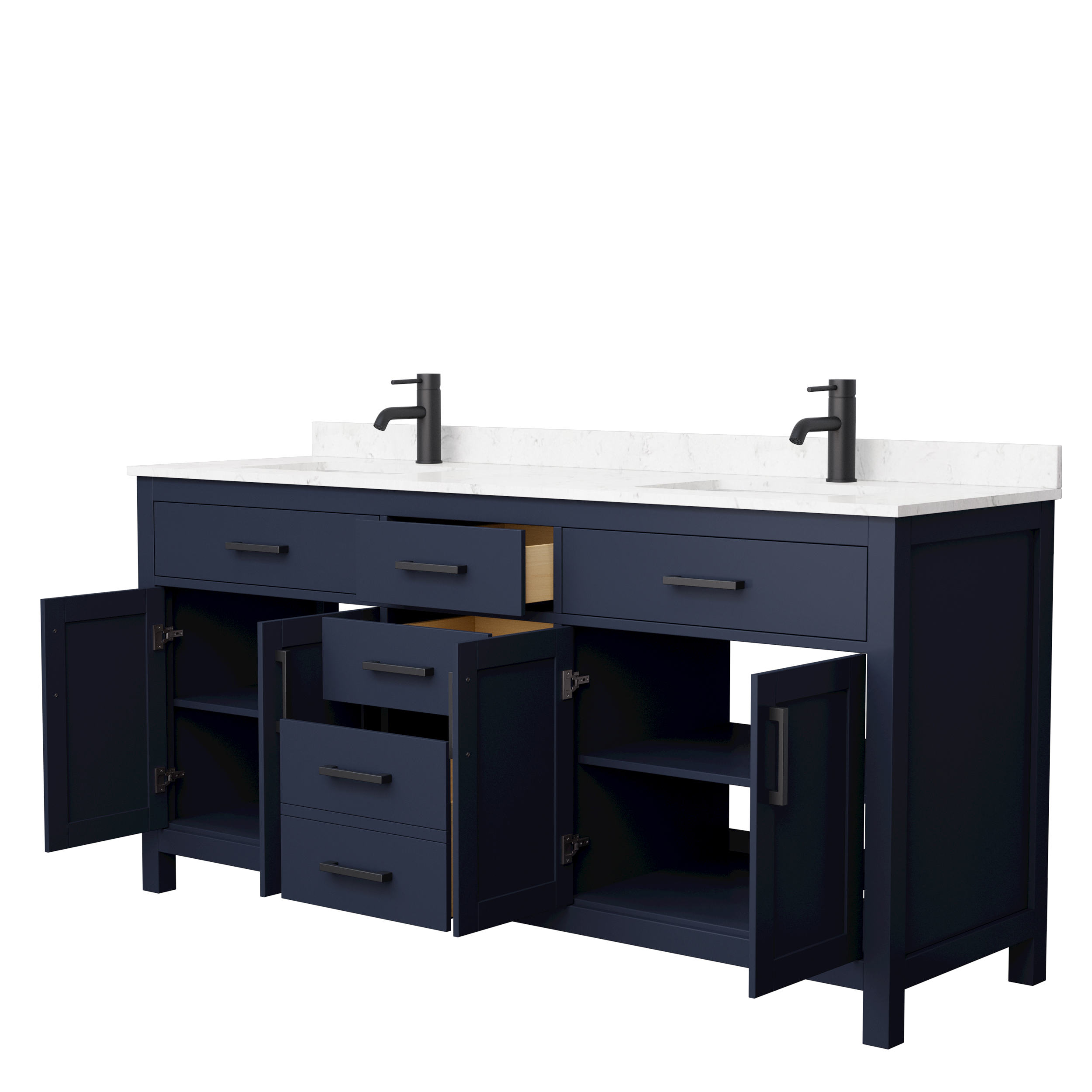 Beckett 72 Double Bathroom Vanity - Dark Blue  Beautiful bathroom  furniture for every home - Wyndham Collection