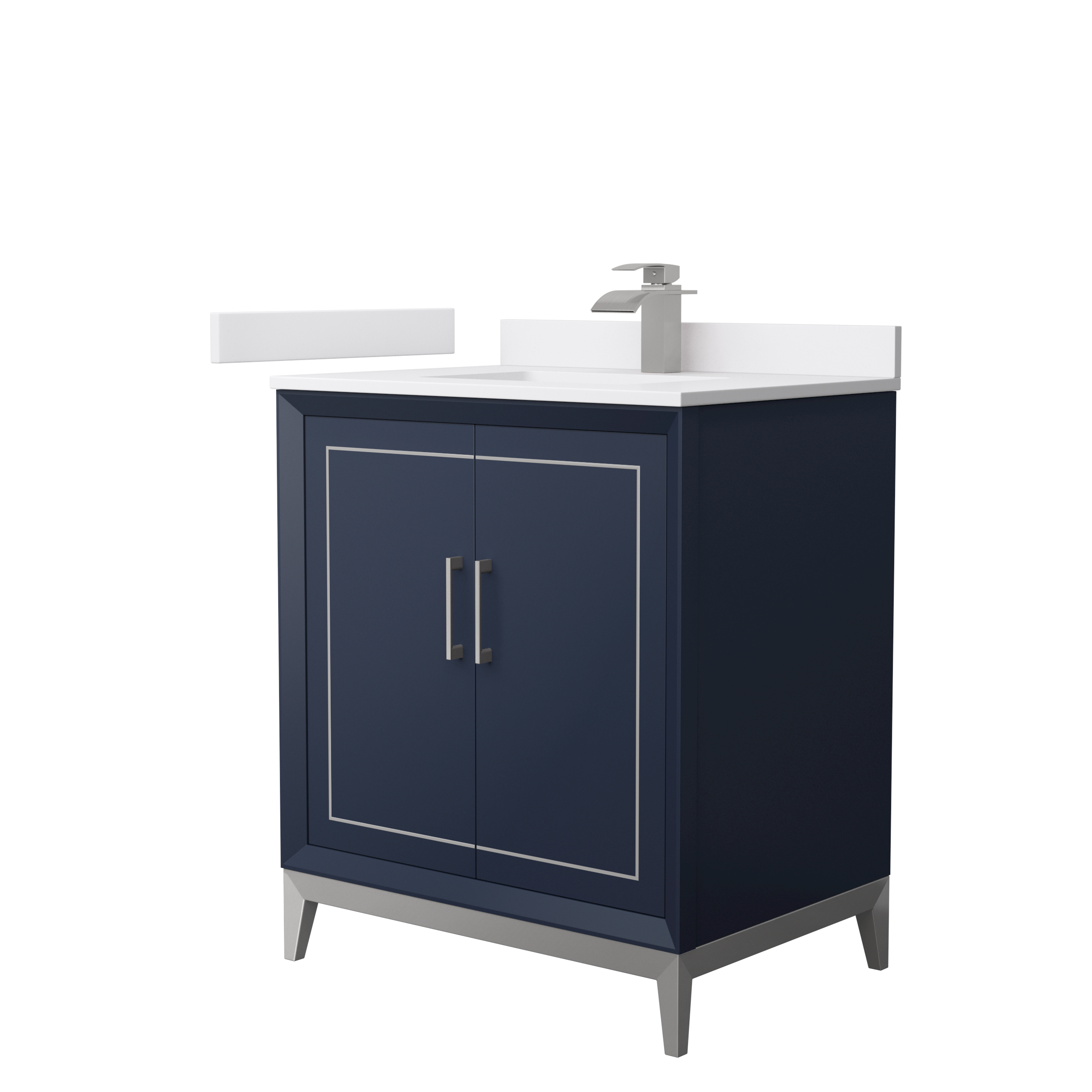 Marlena 30" Single Vanity with optional Cultured Marble Counter - Dark Blue WC-5151-30-SGL-VAN-BLU-