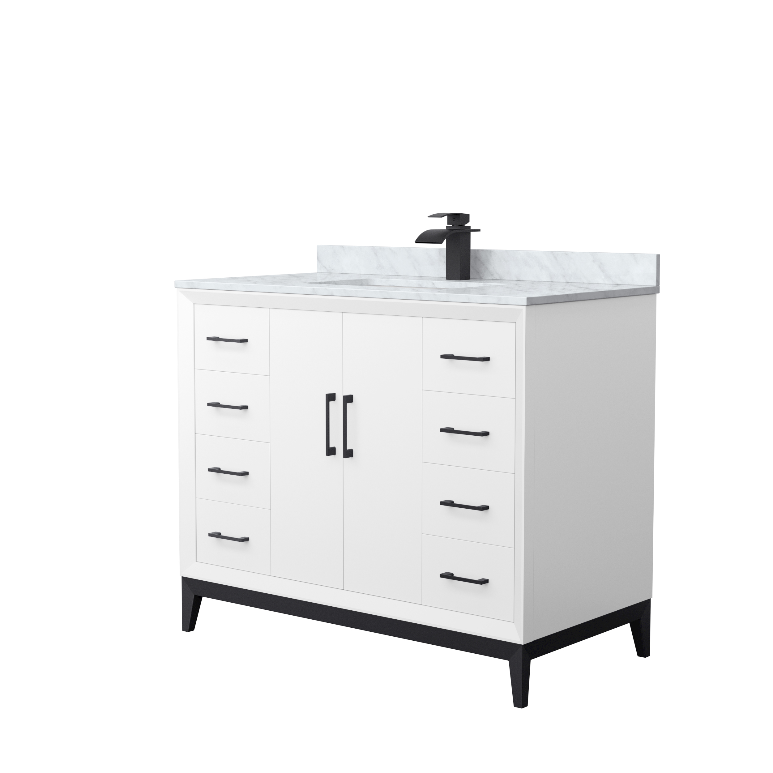 Amici 42" Single Bathroom Vanity - White WC-8181-42-SGL-VAN-WHT_