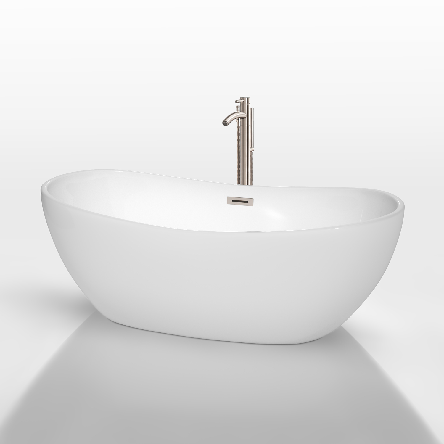 Rebecca 65" Soaking Bathtub by Wyndham Collection - White | Free