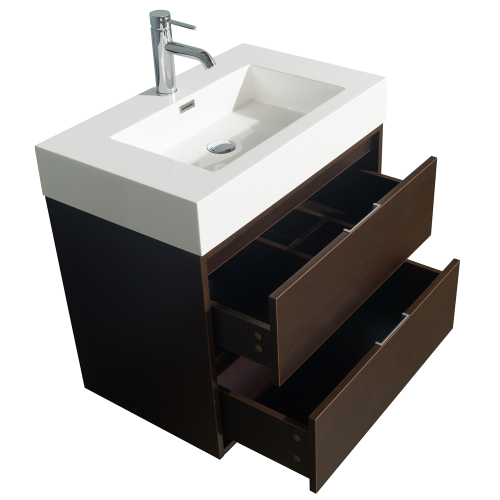 Daniella 30" WallMounted Bathroom Vanity Set With Integrated Sink