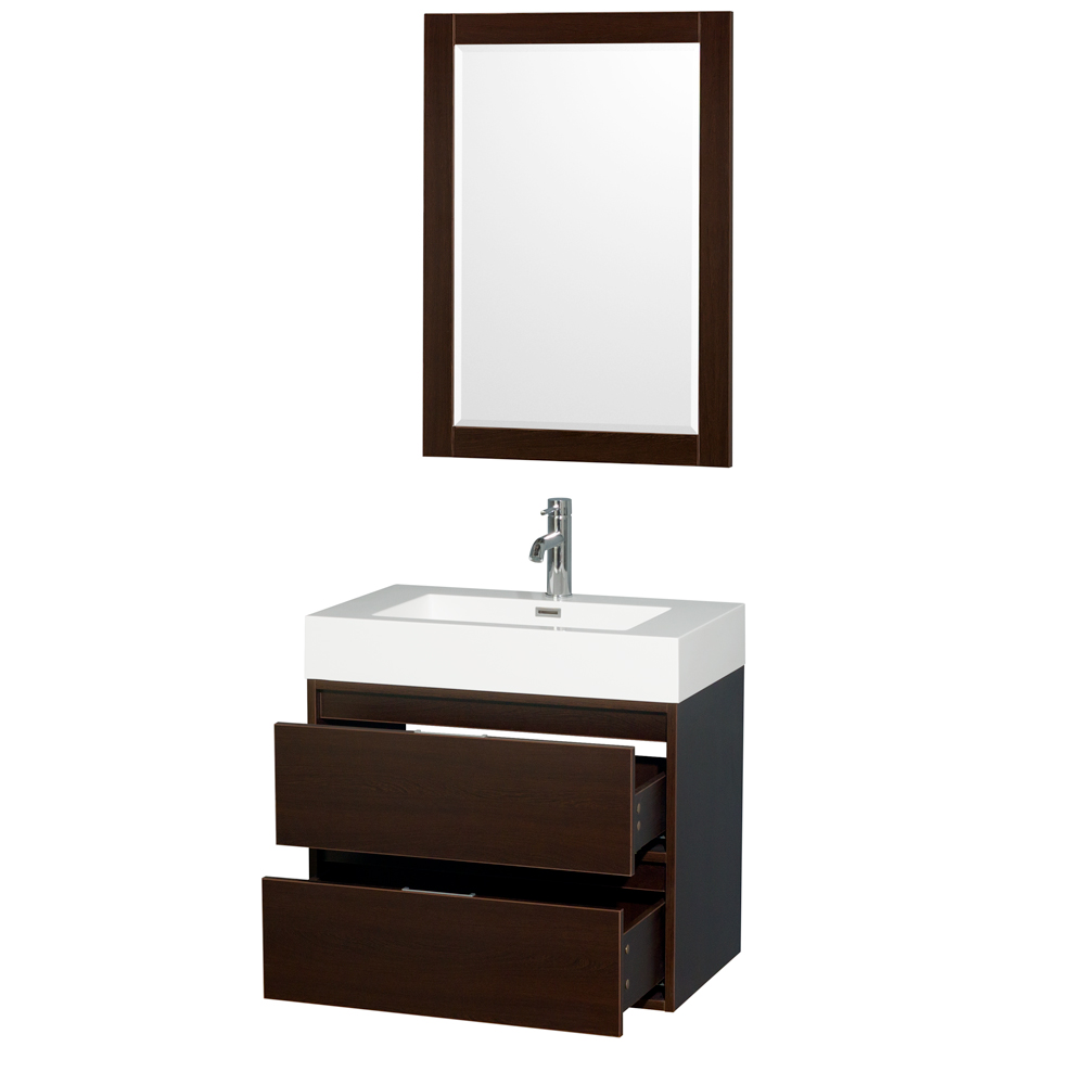 Daniella 30 Wall Mounted Bathroom Vanity Set With Integrated Sink