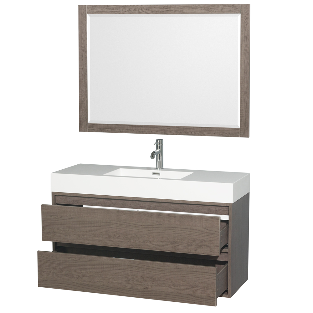 Daniella 48 Wall Mounted Bathroom Vanity Set With Integrated Sink