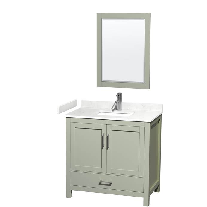 Sheffield 36" Single Bathroom Vanity - Light Green WC-1414-36-SGL-VAN-LGN