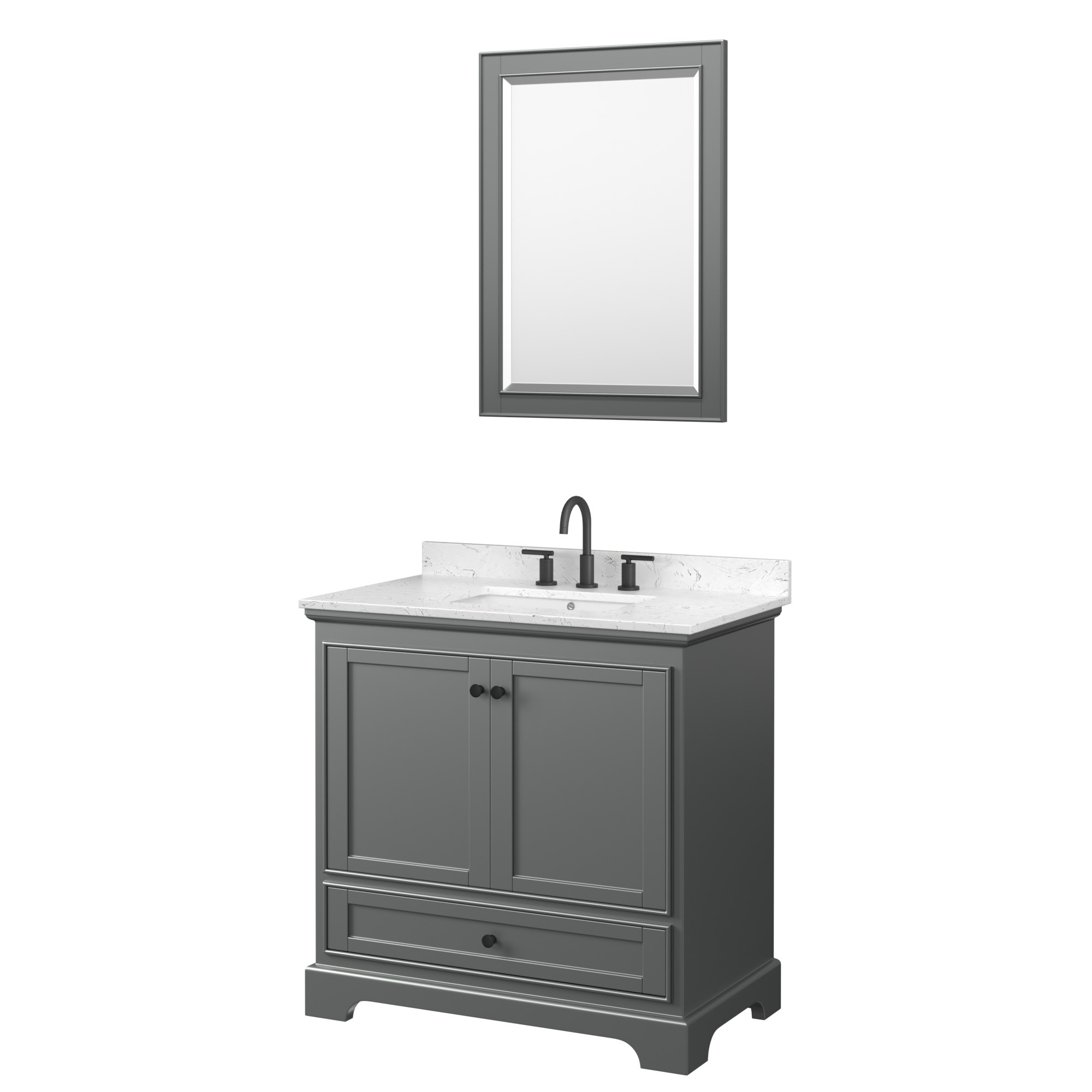 Deborah 36" Single Bathroom Vanity in Dark Gray WC-2020-36-SGL-VAN-DKG_