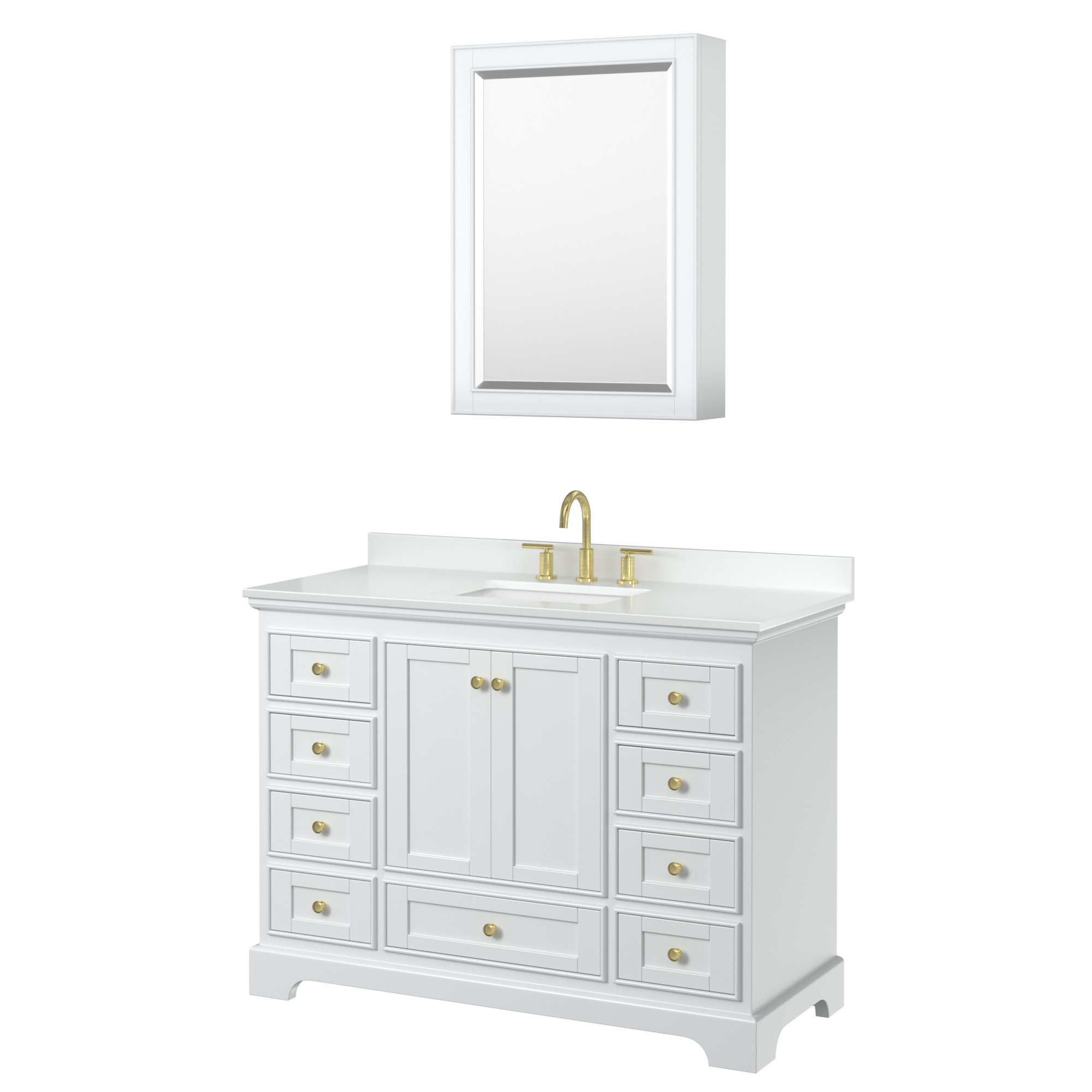 Deborah 48" Single Bathroom Vanity in White WC-2020-48-SGL-VAN-WHT_