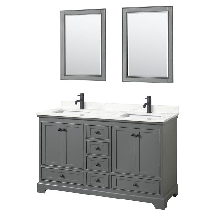 Deborah 60" Double Bathroom Vanity in Dark Gray WC-2020-60-DBL-VAN-DKG_