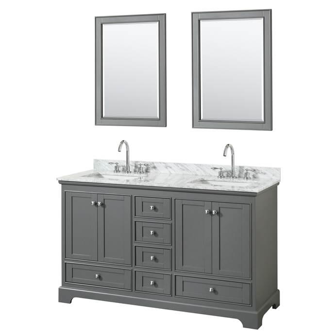 Deborah 60" Double Bathroom Vanity - Dark Gray WC-2020-60-DBL-VAN-DKG