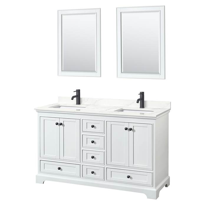 Deborah 60" Double Bathroom Vanity in White WC-2020-60-DBL-VAN-WHT_