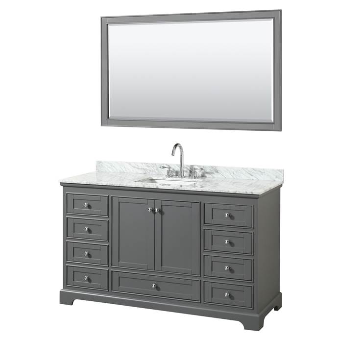 Deborah 60" Single Bathroom Vanity - Dark Gray WC-2020-60-SGL-VAN-DKG