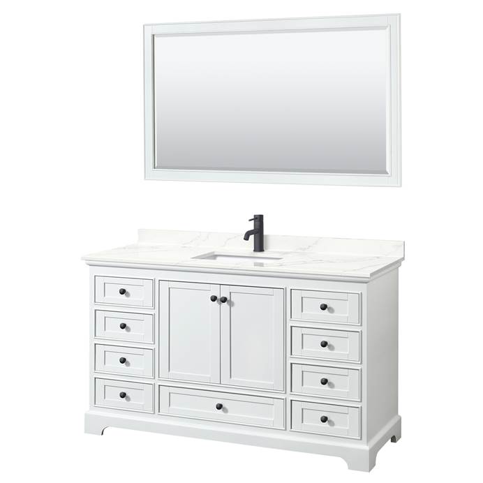 Deborah 60" Single Bathroom Vanity in White WC-2020-60-SGL-VAN-WHT_