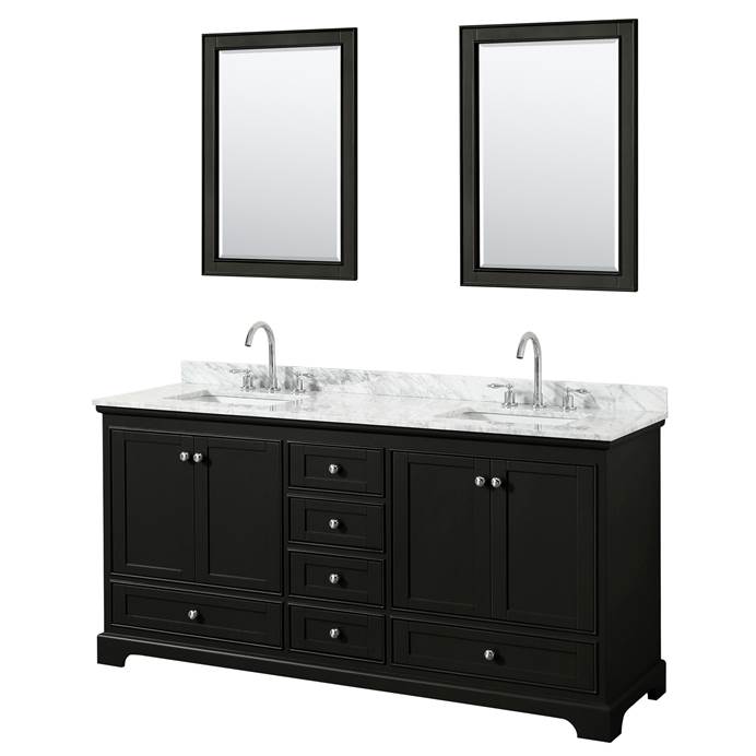 Deborah 72" Double Bathroom Vanity - Dark Espresso WC-2020-72-DBL-VAN-DES
