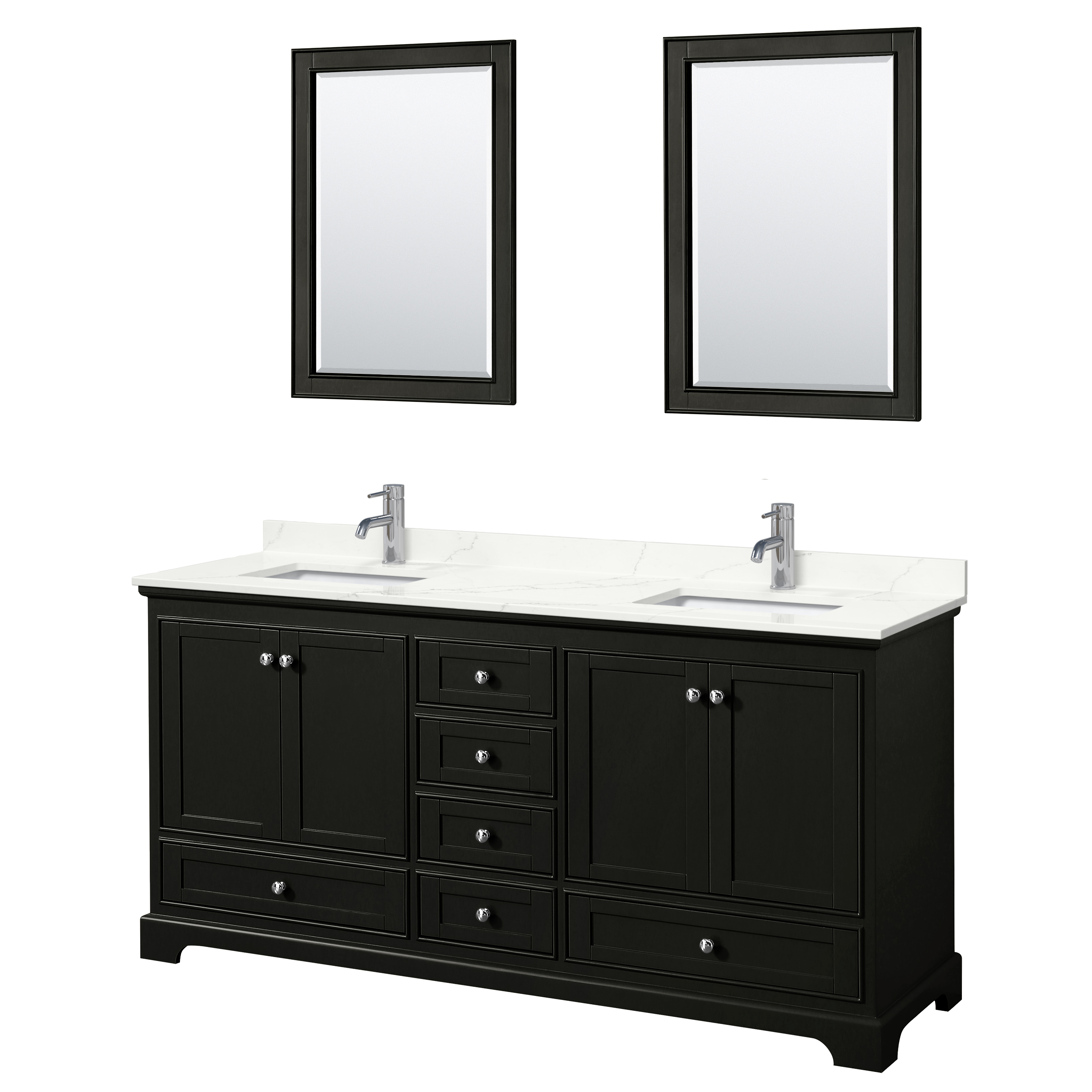 Deborah 72" Double Bathroom Vanity - Dark Espresso WC-2020-72-DBL-VAN-DES_