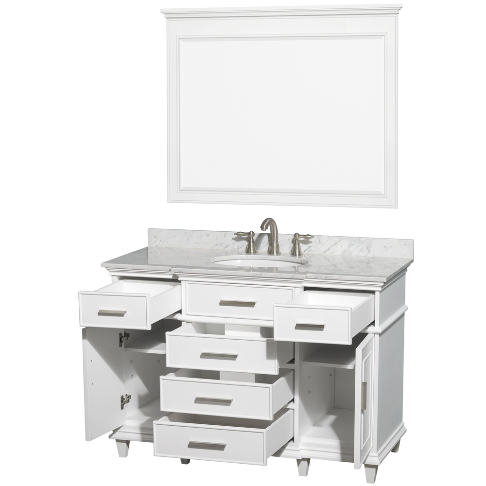 Berkeley 48 in. Vanity Cabinet Only in White Berkeley 48 in. Vanity Cabinet Only in White