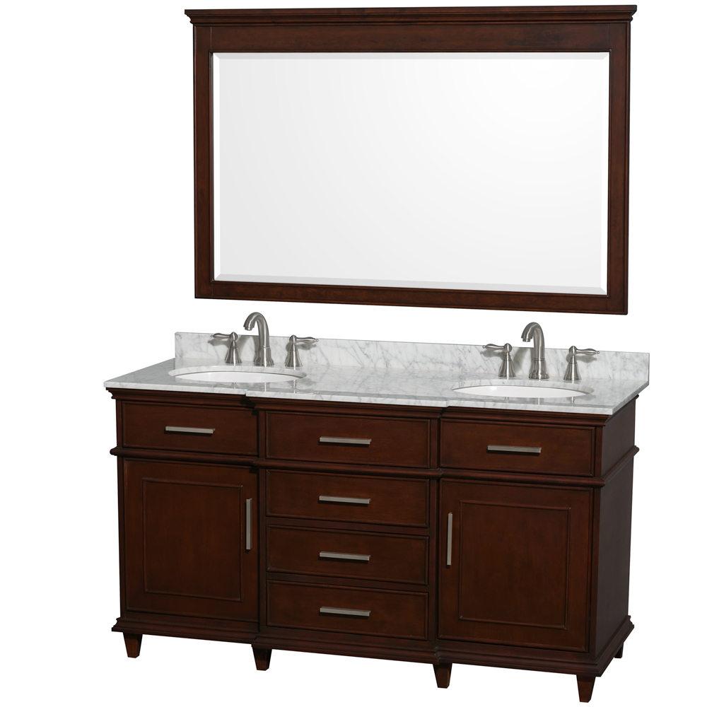 Berkeley 60 Double Bathroom Vanity Dark Chestnut Beautiful Bathroom Furniture For Every Home Wyndham Collection