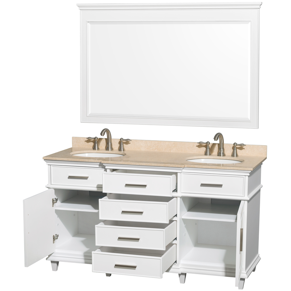 Berkeley 60 Double Bathroom Vanity White Beautiful Bathroom Berkeley 60 Double Bathroom Vanity White Beautiful Bathroom