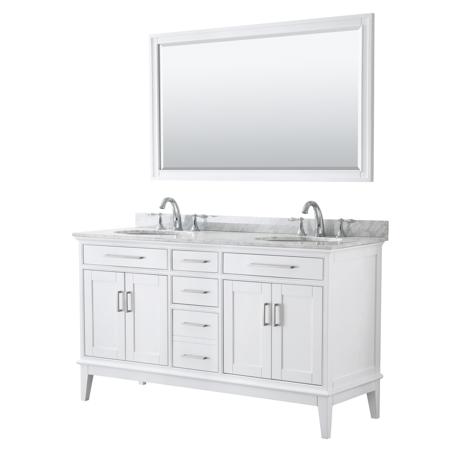 Wyndham Collection Margate 59-in White Bathroom Vanity Cabinet Wyndham Collection Margate 59-in White Bathroom Vanity Cabinet