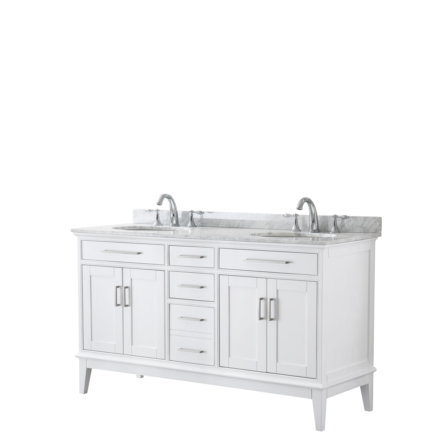 Wyndham Collection Margate 59-in White Bathroom Vanity Cabinet Wyndham Collection Margate 59-in White Bathroom Vanity Cabinet