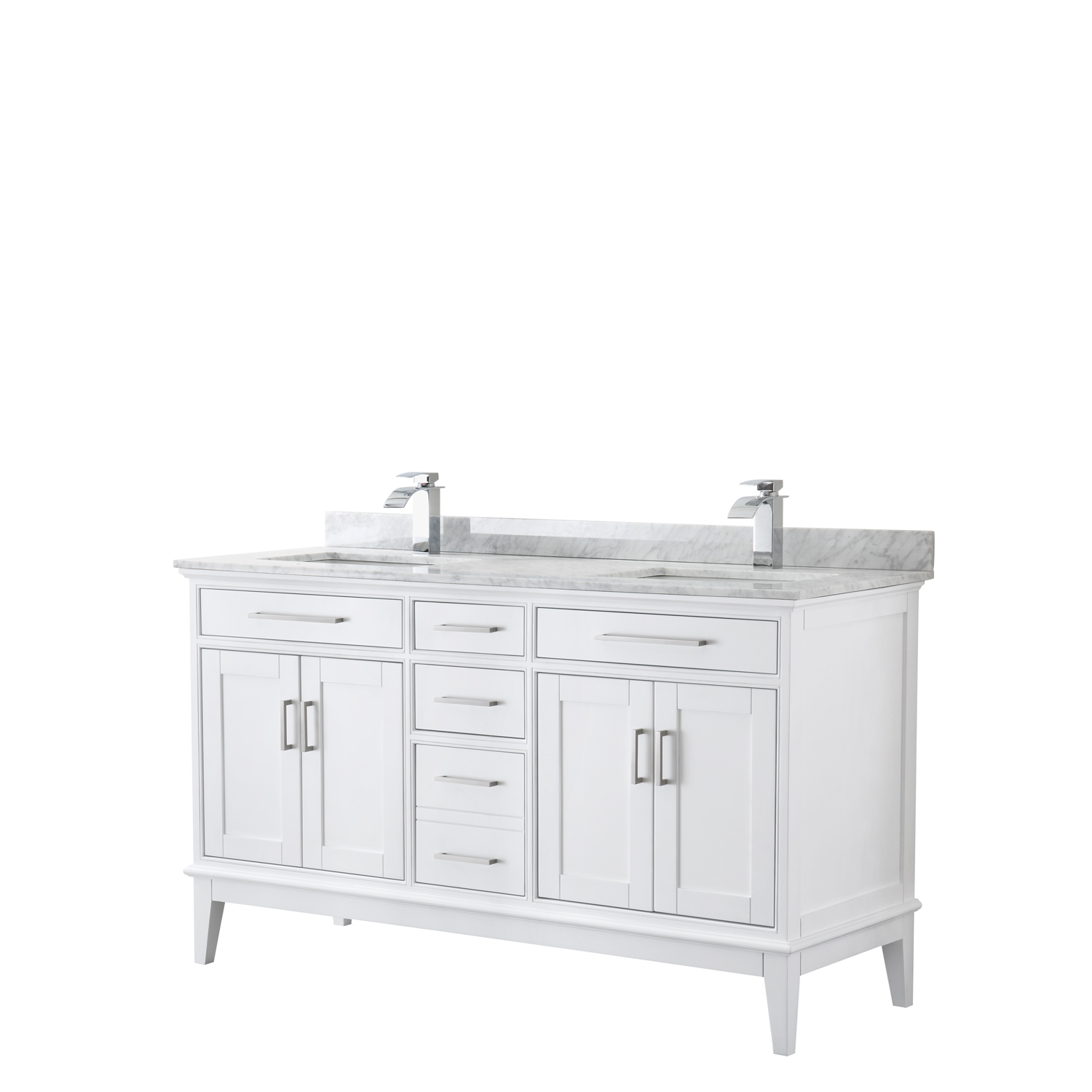 Wyndham Collection Margate 59-in White Bathroom Vanity Cabinet Wyndham Collection Margate 59-in White Bathroom Vanity Cabinet