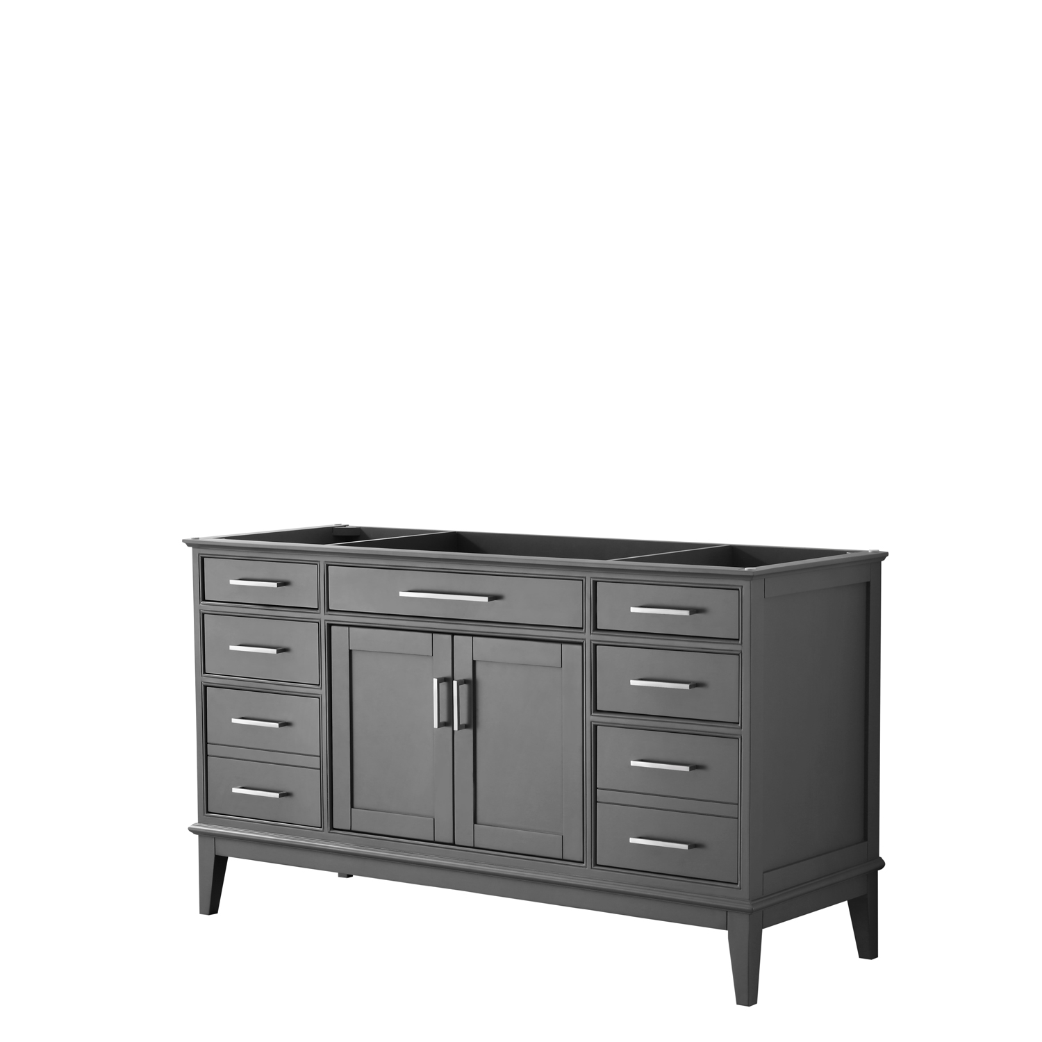 Wyndham Collection Margate 60-in Dark Gray Bathroom Vanity Cabinet (Mirror Included) Wyndham Collection Margate 60-in Dark Gray Bathroom Vanity Cabinet (Mirror Included)