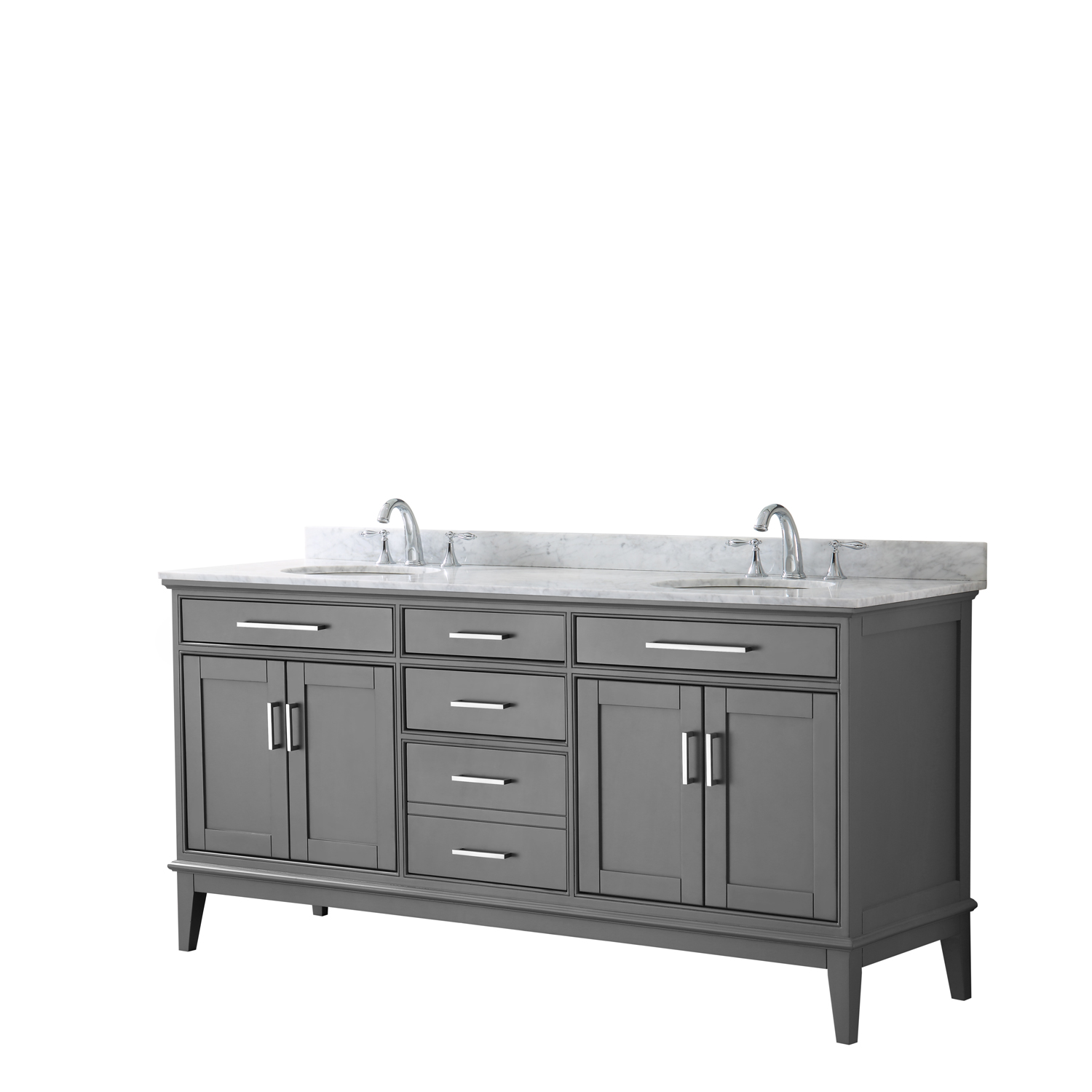 Wyndham Collection Margate 72-in Dark Gray Bathroom Vanity Cabinet