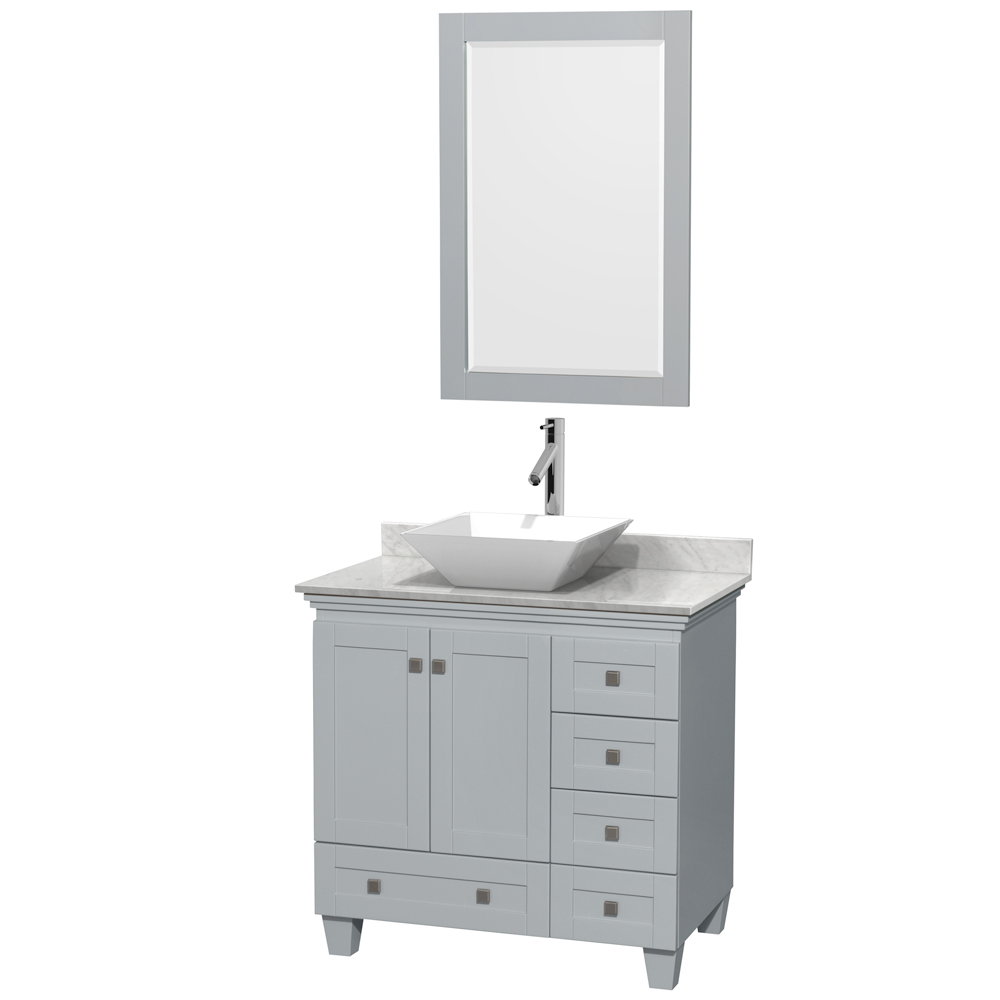 Acclaim 36 Single Bathroom Vanity For Vessel Sink Oyster Gray Beautiful Bathroom Furniture For Every Home Wyndham Collection