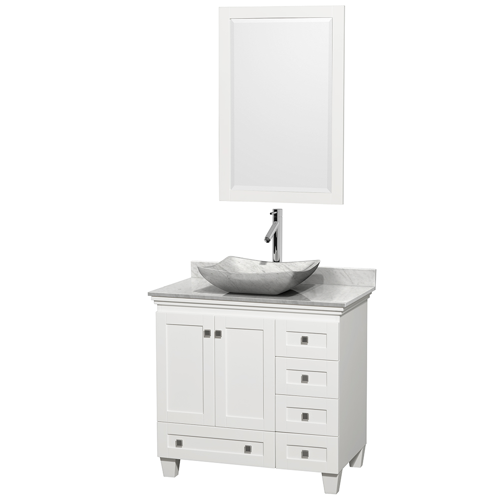 Acclaim 36 Single Bathroom Vanity For Vessel Sink White Beautiful Bathroom Furniture For Every Home Wyndham Collection