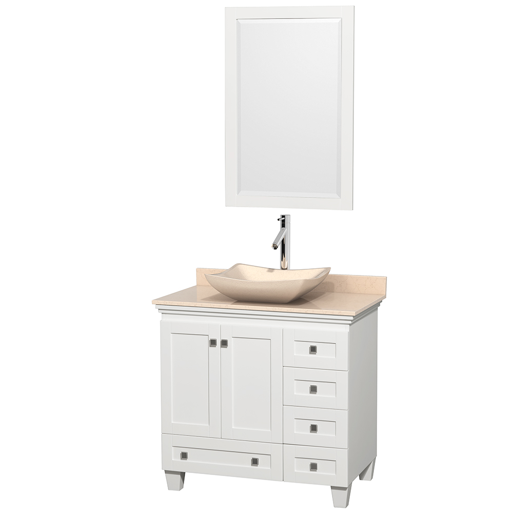 Acclaim 36 Single Bathroom Vanity For Vessel Sink White Free