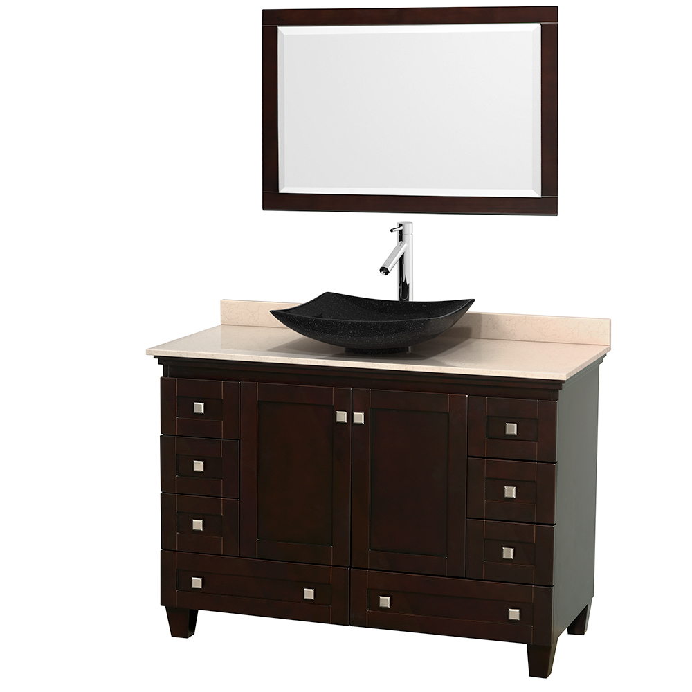 Acclaim 48 Single Bathroom Vanity For Vessel Sink Espresso Beautiful Bathroom Furniture For Every Home Wyndham Collection