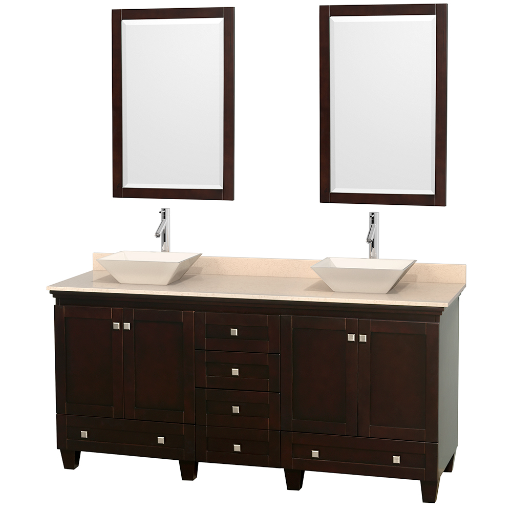 Oval Undermount Bathroom Vanity Sink 15-1/2" x 13-1/2" x 8" Ivory Porcelain 