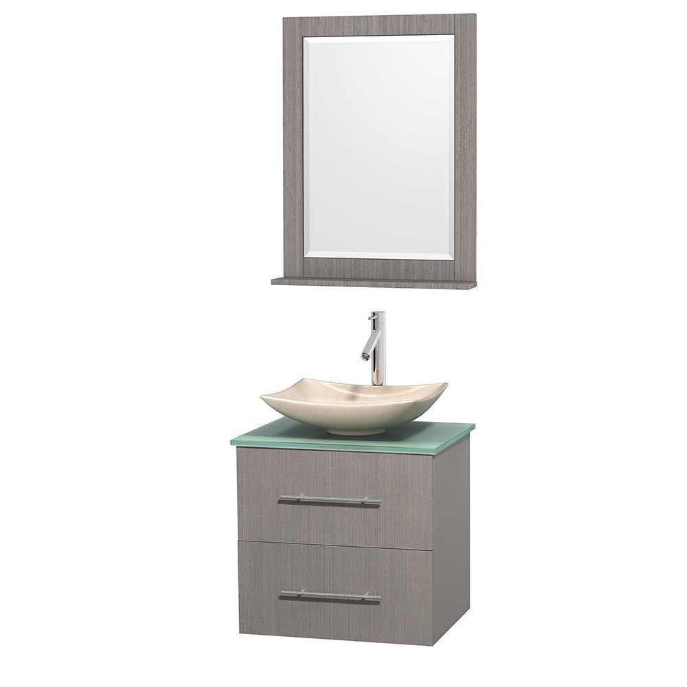 Centra 24 Single Bathroom Vanity For Vessel Sink Gray Oak