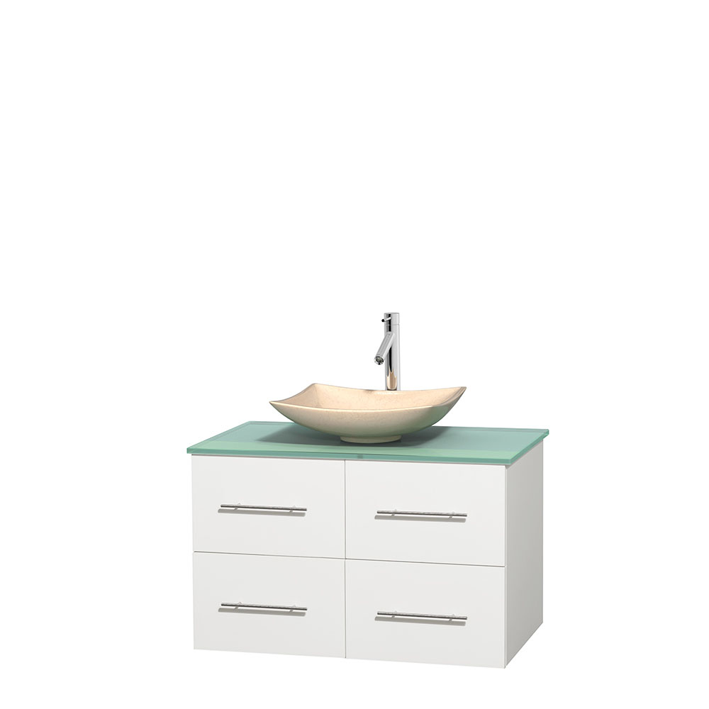 Centra 36 Single Bathroom Vanity For Vessel Sink Matte White Beautiful Furniture Every Home Wyndham Collection Centra 36 Single Bathroom Vanity For, 36 By 20 Vanity Top