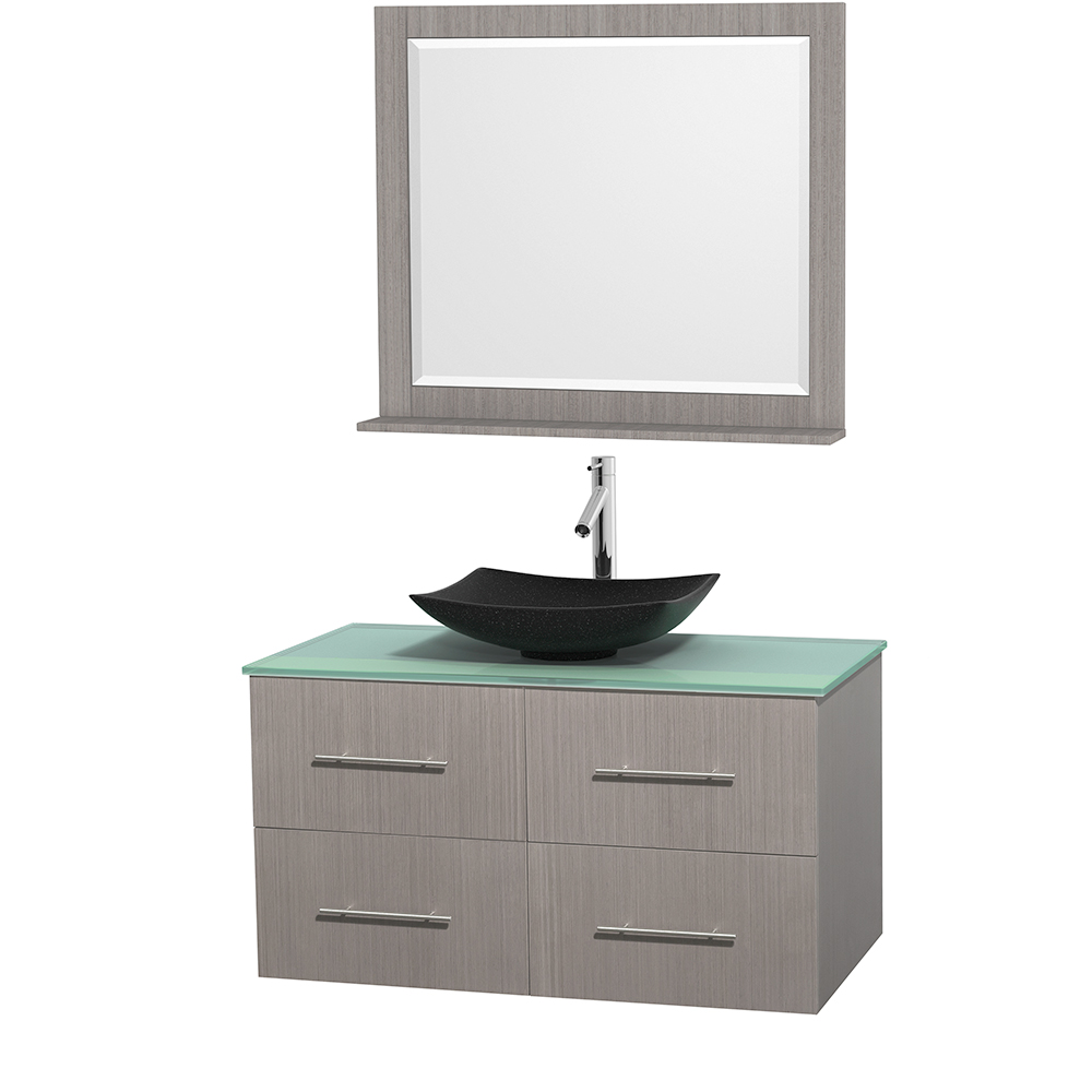 Centra 42 Single Bathroom Vanity For Vessel Sink Gray Oak