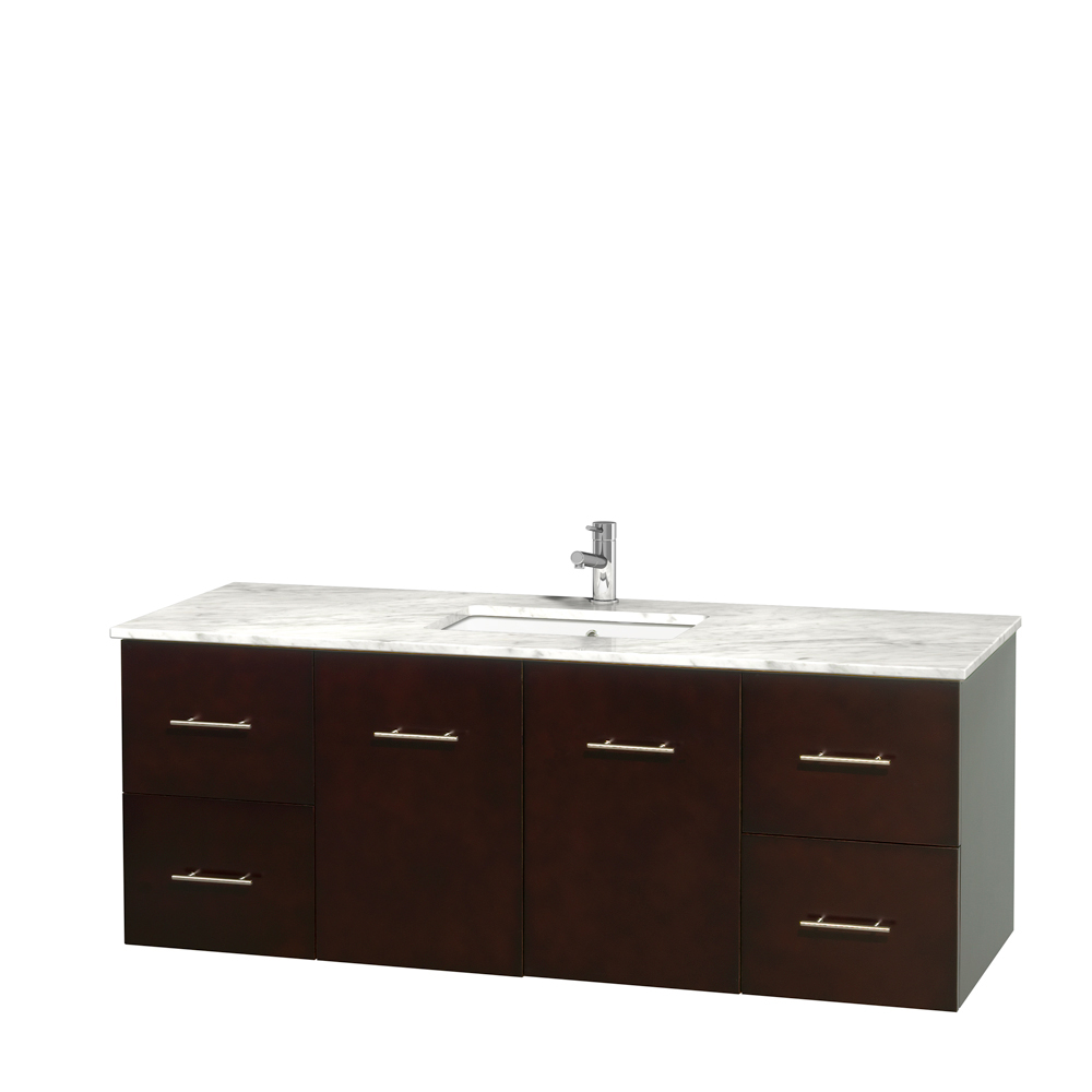 Centra 60 Single Bathroom Vanity For Undermount Sinks Espresso