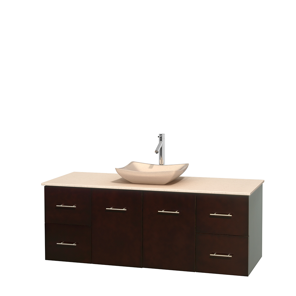 Centra 60 Single Bathroom Vanity For Vessel Sink Espresso Beautiful Bathroom Furniture For Every Home Wyndham Collection