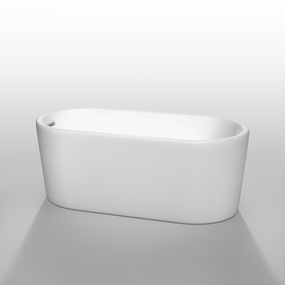 Wyndham collection Ursula 59 Inch Freestanding Bathtub in White