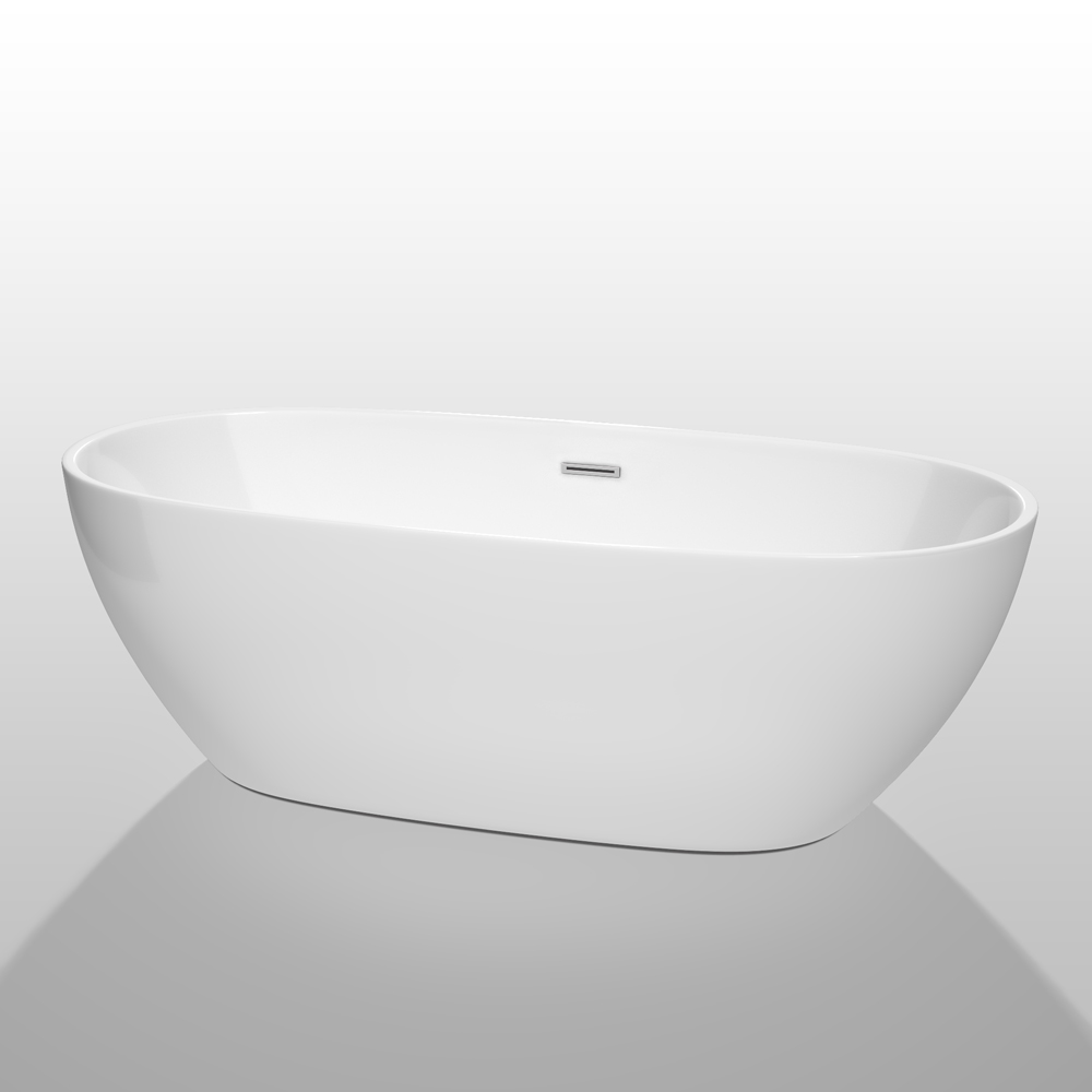 Juno 71" Soaking Bathtub by Wyndham Collection - White WC-BTK1561-71
