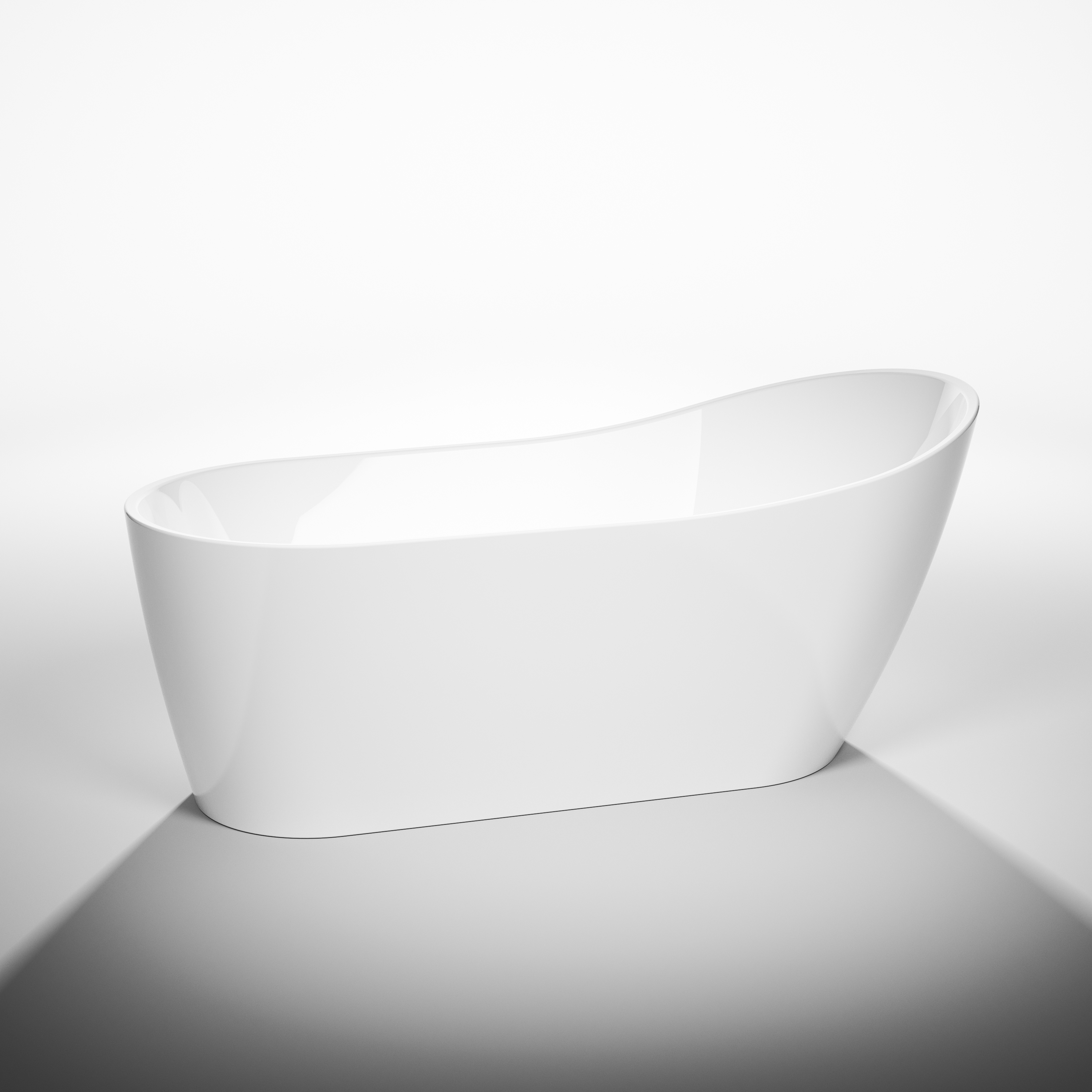 Davia 59" Soaking Bathtub - White WC-BTS2002-59