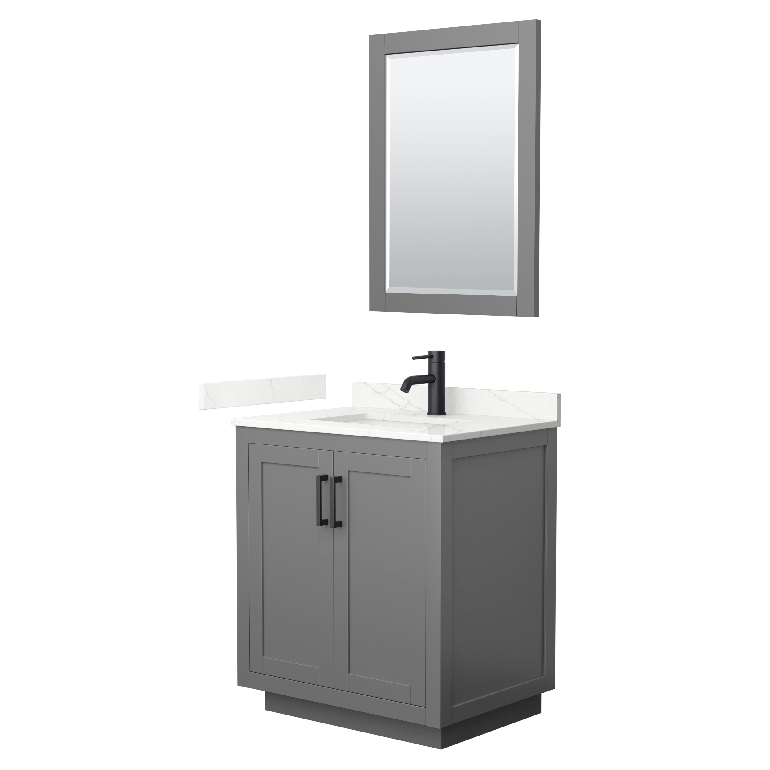 Miranda 30" Single Vanity with optional Carrara Marble Counter - Dark Gray WC-2929-30-SGL-VAN-DKG__