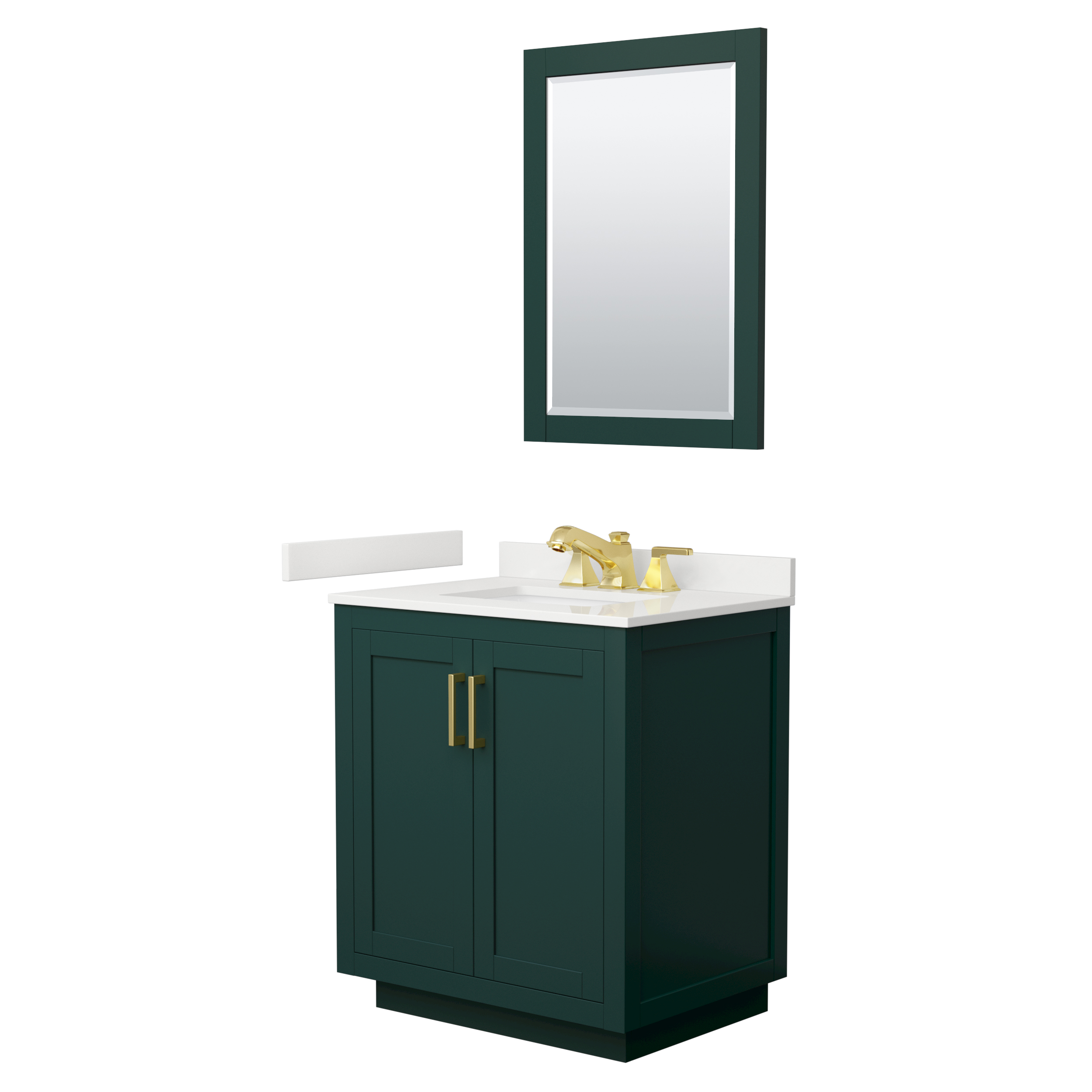 Miranda 30" Single Vanity with optional Carrara Marble Counter - Green WC-2929-30-SGL-VAN-GRN__