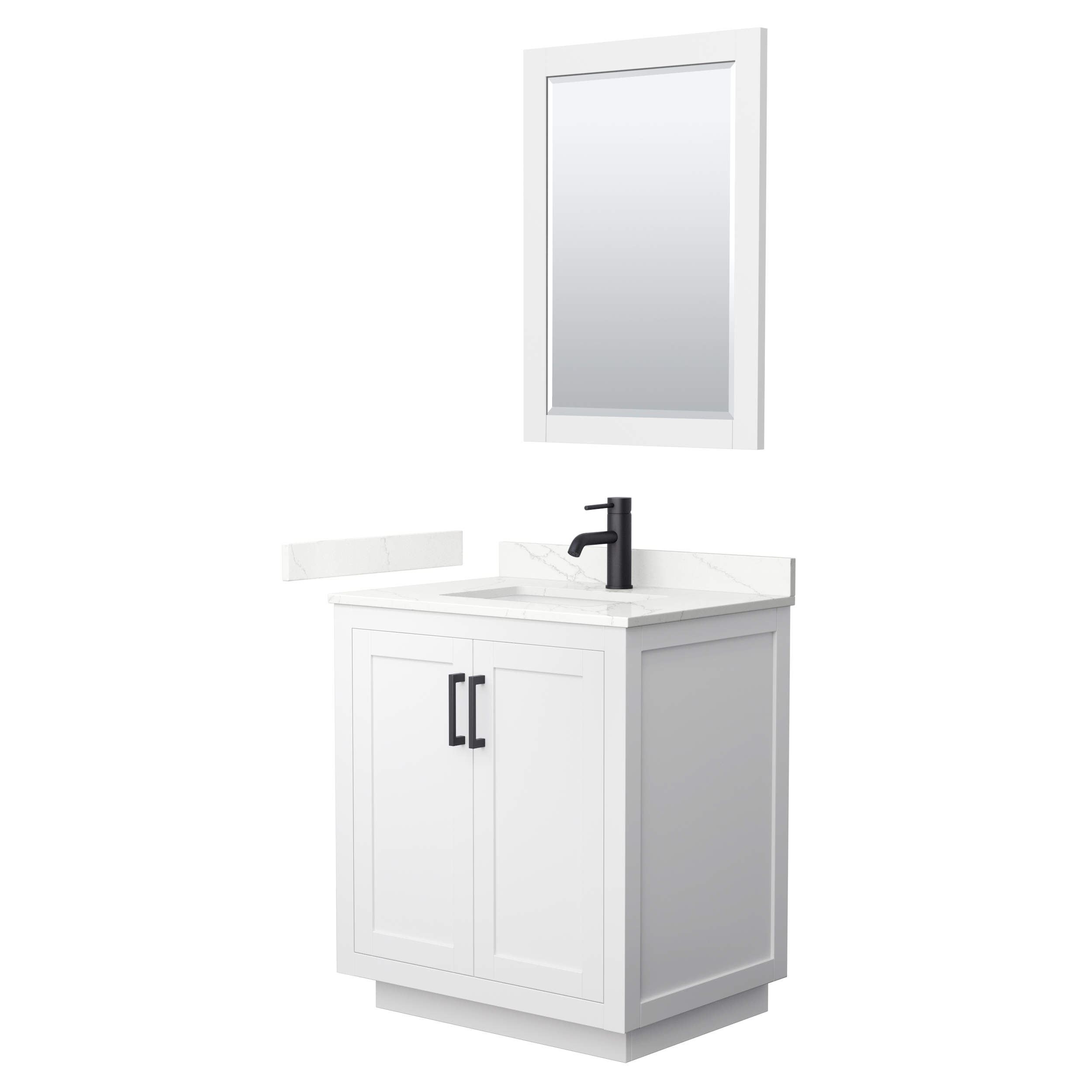 Miranda 30" Single Vanity with optional Carrara Marble Counter - White WC-2929-30-SGL-VAN-WHT__