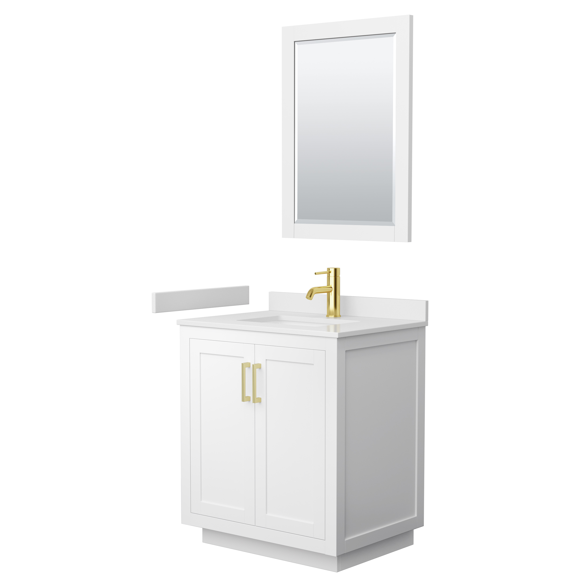Miranda 30" Single Vanity with optional Carrara Marble Counter - White WC-2929-30-SGL-VAN-WHT__