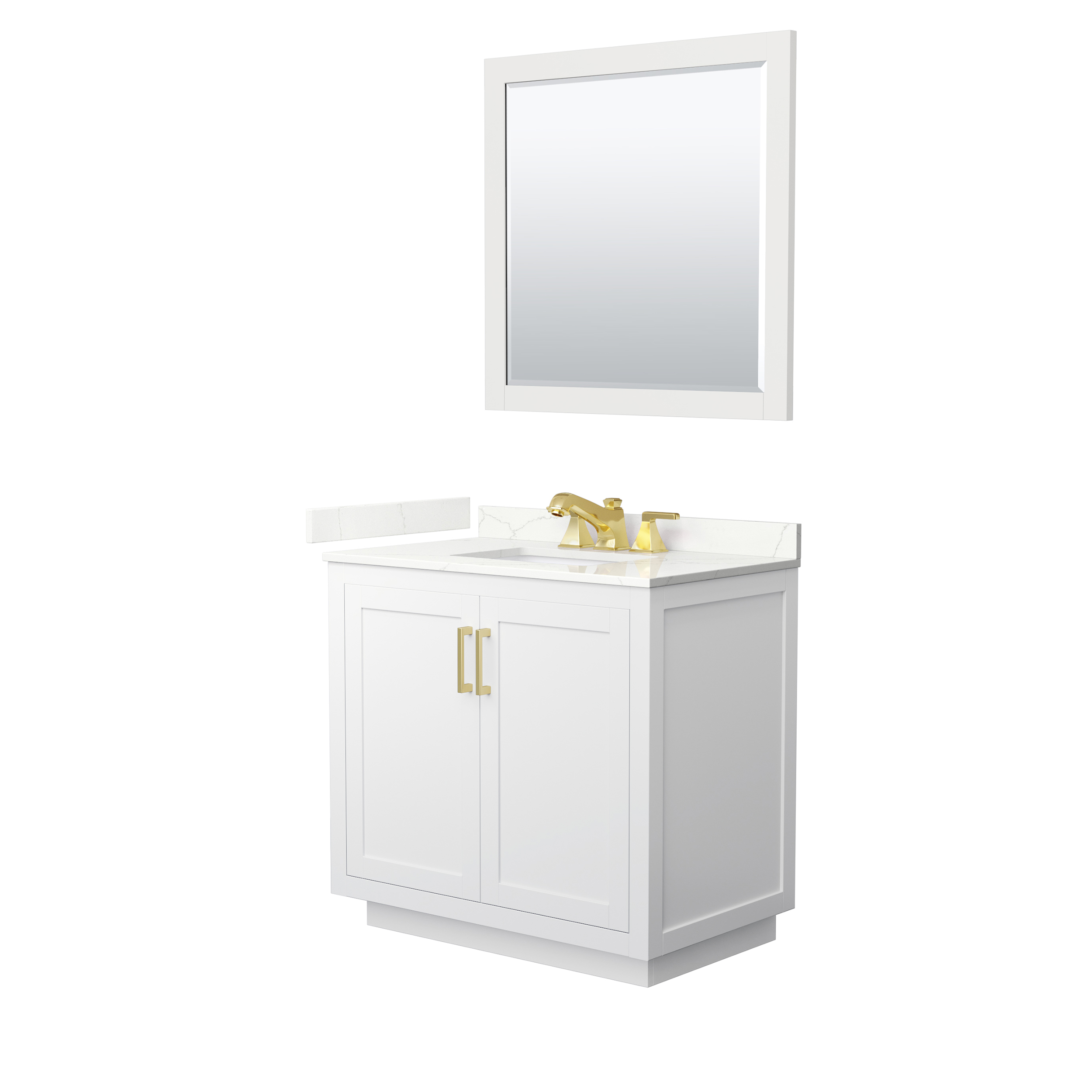 Miranda 36" Single Vanity with optional Carrara Marble Counter - White WC-2929-36-SGL-VAN-WHT__