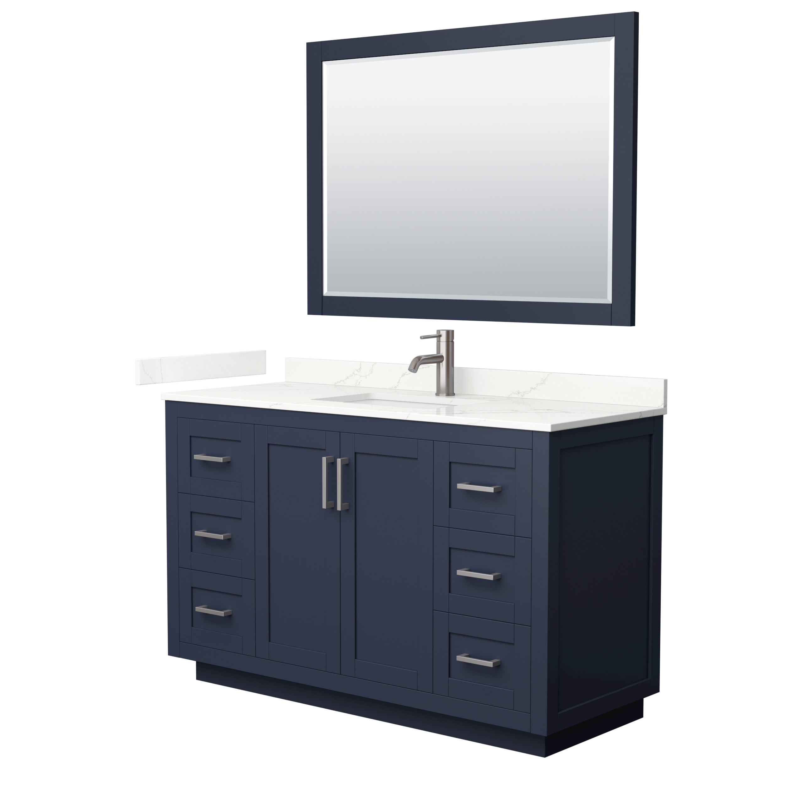 Miranda 54" Single Vanity with optional Carrara Marble Counter - Dark Blue WC-2929-54-SGL-VAN-BLU__