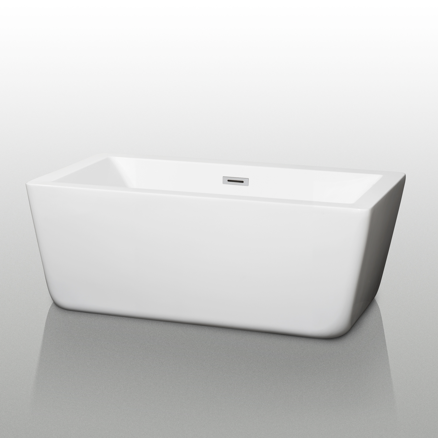 Laura 59" Small Soaking Bathtub by Wyndham Collection - White WC-BTM1005-59