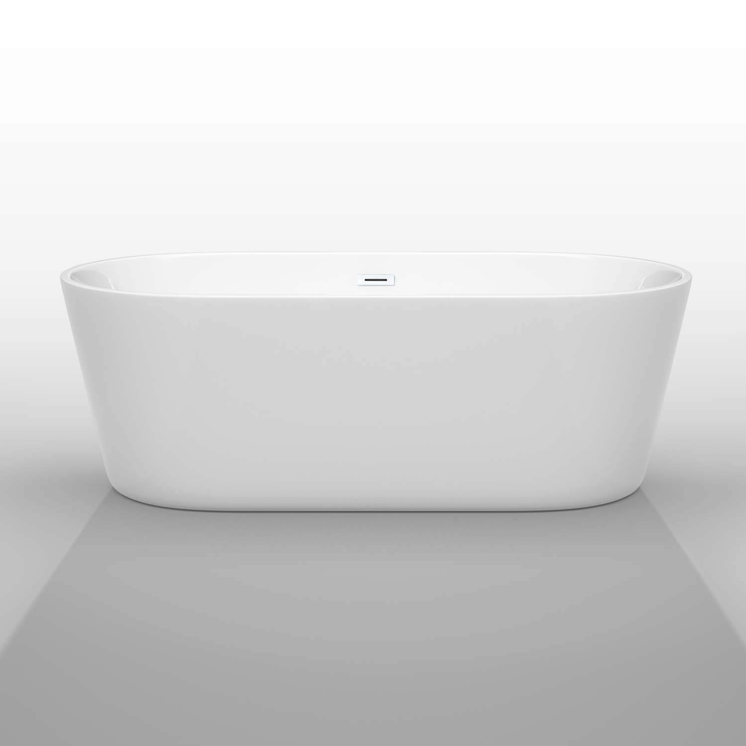 Carissa 67" Soaking Bathtub by Wyndham Collection White Beautiful