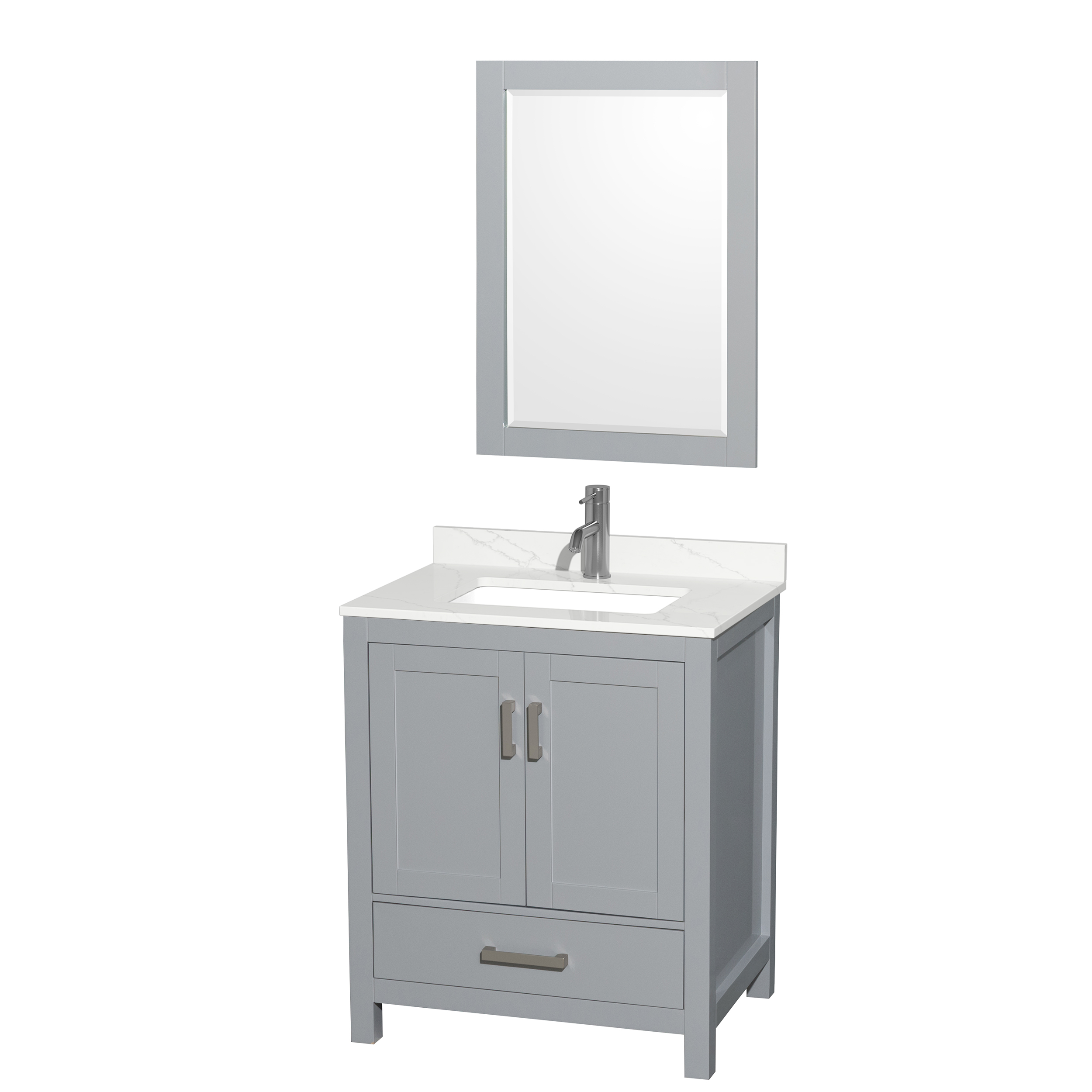 Sheffield 30" Single Bathroom Vanity by Wyndham Collection - Gray WC-1414-30-SGL-VAN-GRY