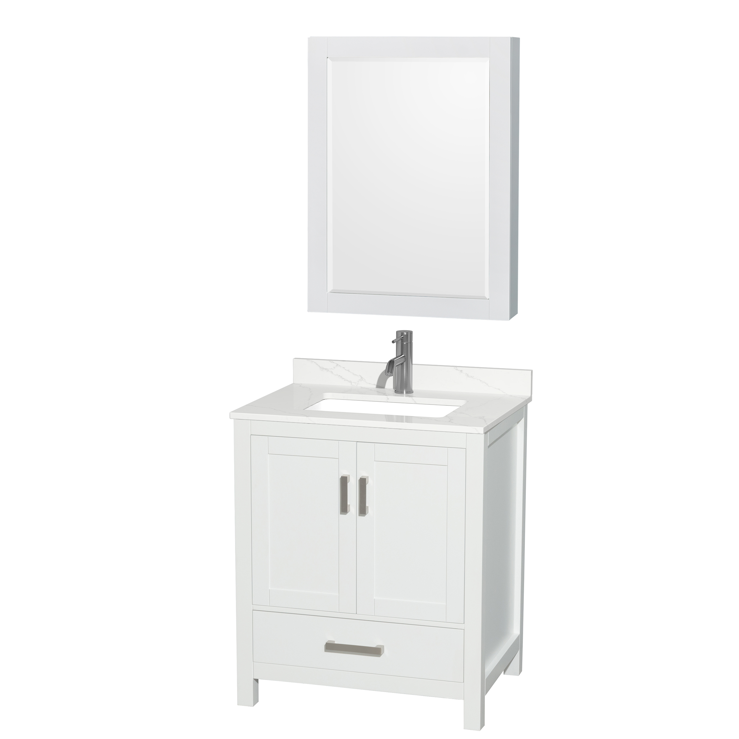 Sheffield 30" Single Bathroom Vanity - Light Green WC-1414-30-SGL-VAN-LGN