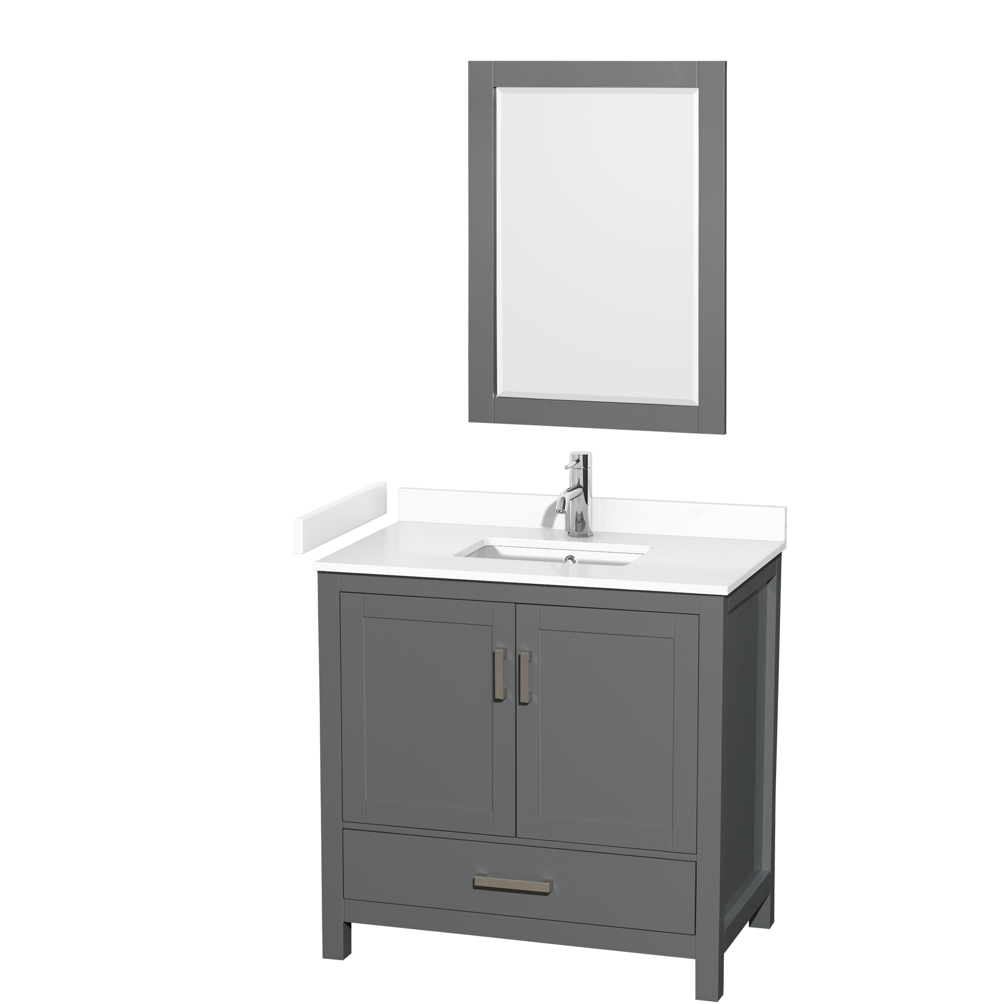 Sheffield 36" Single Bathroom Vanity by Wyndham Collection - Dark Gray WC-1414-36-SGL-VAN-DKG
