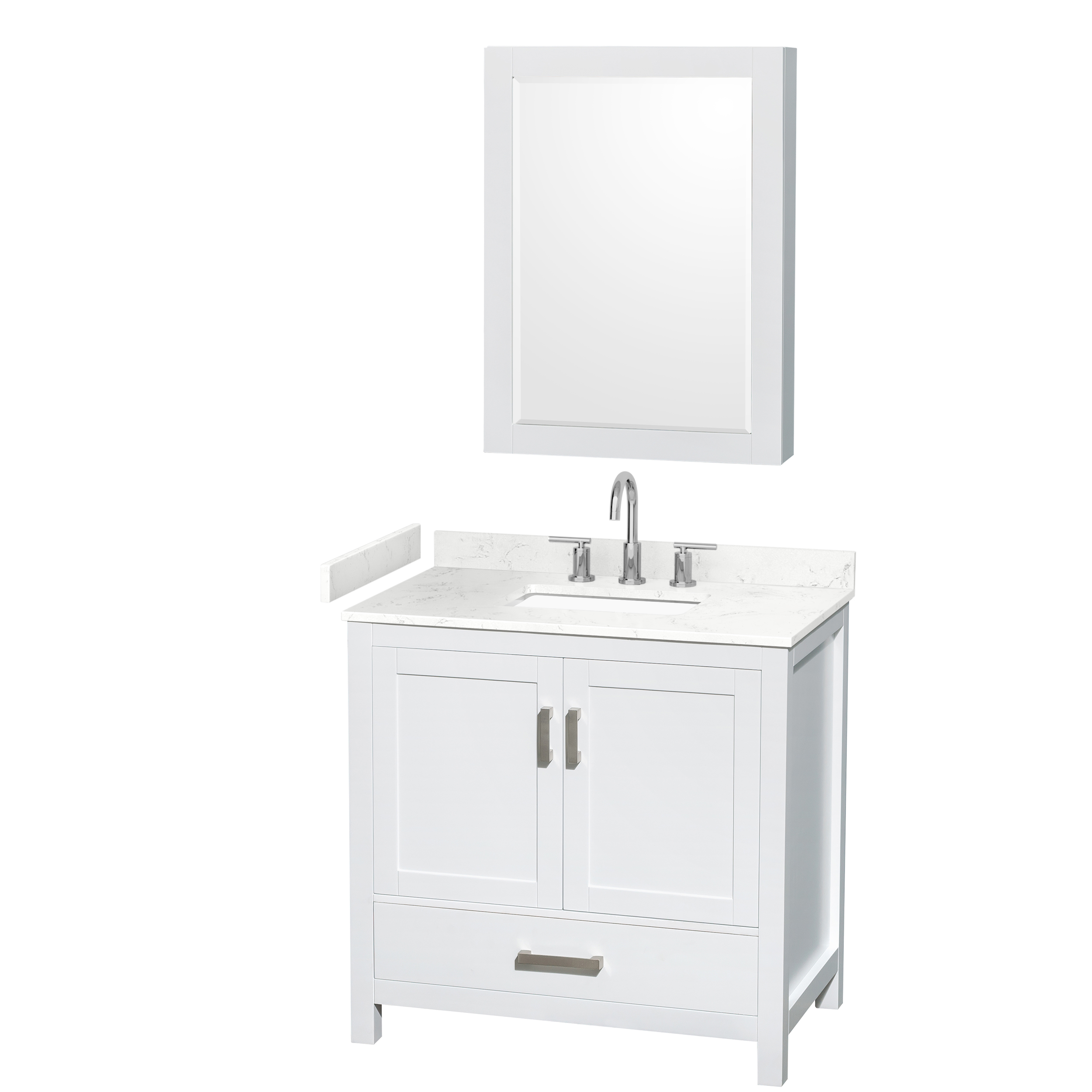 Sheffield 36" Single Bathroom Vanity - Light Green WC-1414-36-SGL-VAN-LGN